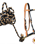 Hilason Western Horse Headstall American Leather Rawhide Bitless Rein