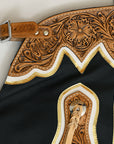 Hilason Handmade Genuine Leather Chaps Adult Handtooled Rodeo Bull Riding