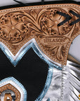 Hilason Handmade Genuine Leather Chaps Adult Handtooled Rodeo Bull Riding