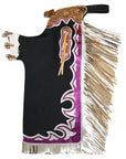 Hilason Handmade Genuine Leather Chaps Adult Handtooled Rodeo Bull Riding
