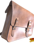 Motorcycle Bike Right Side Saddle Bag Leather Softail Rigid Hilason