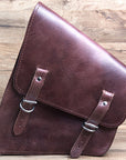 Motorcycle Bike Right Side Saddle Bag Leather Softail Rigid Hilason