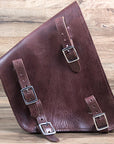 Motorcycle Bike Right Side Saddle Bag Leather Softail Rigid Hilason