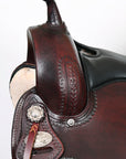 HILASON Western Horse Saddle American Leather Flex Tree Trail & Pleasure Chocolate Brown