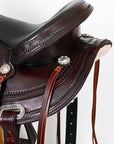 HILASON Western Horse Saddle American Leather Flex Tree Trail & Pleasure Chocolate Brown