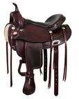HILASON Western Horse Saddle American Leather Flex Tree Trail & Pleasure Chocolate Brown