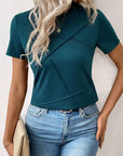 Galilea Toothpick Stripe Round Neck Top