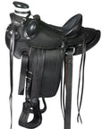 Western Horse Saddle American Leather Wade Ranch Roping Black Hilason