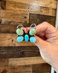 Butterfly Ring - Adjustable - Mix Stone & Sterling Silver