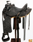 Hilason Western Horse Wade Saddle American Leather Ranch Roping Antique Black