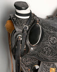 Hilason Western Horse Wade Saddle American Leather Ranch Roping Antique Black