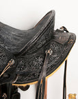 Hilason Western Horse Wade Saddle American Leather Ranch Roping Antique Black