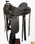 Hilason Western Horse Wade Saddle American Leather Ranch Roping Antique Black
