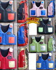 Hilason Junior Youth Bull Riding Pro Rodeo Leather Protective Vest Chaps