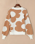 Abigail Pattern Drop Shoulder Sweater