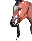 Classic Equine Horse Nylon Body Uv Resistent Rawhide Noseband Halter Purple