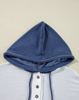 Corded Patch Pocket Drawstring Hoodie