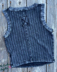 Cropped Vintage Black Savannah Tank