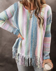 Aylani Fringed Tunic Sweater