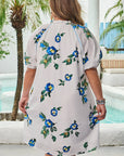 Angela Plus Size Floral V Neck Dress