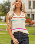 Lexi Stripe Textured Knit Sweater