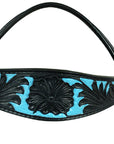 Western Horse Headstall & Breast Collar Tack American Leather Black Turquoise Hilason