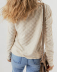 Tiffany Textured Thumbhole Sleeve Top
