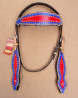 Hilason Western Horse Breast Collar Headstall Bridle American Leather Tan