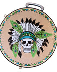 Hilason Medium 4 Rope Capacity Rope Can With Attractive Printed Genuine Leather Trim