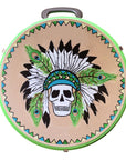Hilason Medium 4 Rope Capacity Rope Can With Attractive Printed Genuine Leather Trim