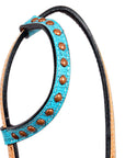 HILASON Western Horse One Ear Headstall Bridle American Leather Crocodile | Headstall for Horses Western | Horse Headstall | Western Headstalls for Horses | Headstalls for Horses | Western Headstall