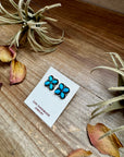 Zuni Stud Earrings – Turquoise & Sterling Silver