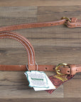Hilason Hermann Oak Leather Chicago Screw One Ear Horse Headstall