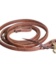 1/2 in X 8 Ft Hilason Leather Flat Horse Roping Reins W/ Snap