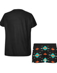 Rodeo Bronc Women's Western Top and Short Pajama Set