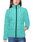 Turquoise Cattle Brands Women's Puffy Bomber Jacket