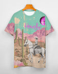 Baha Ranch Retro Pop Western Howdy Desert Cowgirl Cotton T Shirt