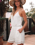 Lexi Lace Spaghetti Strap V Neck Loose Fit Romper