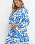 Adalynn Tribal Button Up Loose Mini Dress