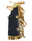 Hilason Western Leather Kids Junior Youth Pro Rodeo Bull Riding Chaps