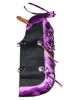 Hilason Western Leather Kids Junior Youth Pro Rodeo Bull Riding Chaps