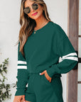 Varsity Stripe Sweatshirt and Short Set