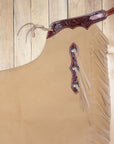 HILASON Handcrafted Working Genuine Leather Chinks Tan | Handmade Chaps Western Riding for Adults Hand Tooled Adult