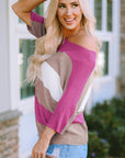 Willow Stripe Knit Half Sleeve Sweater