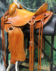 Western Horse Saddle American Leather Ranch Roping Trail Hilason Beige
