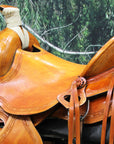 Western Horse Saddle American Leather Ranch Roping Trail Hilason Beige
