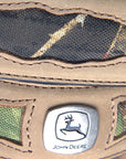 44" John Deere Crazyhorse Mens Leather W/ Logo Belt With Camo Inserts Tan