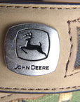 44" John Deere Crazyhorse Mens Leather W/ Logo Belt With Camo Inserts Tan