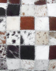 Hilason Cowhide Leather Hair-On Patchwork Cushion Pillow Cover