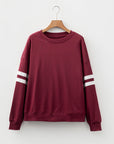 Varsity Stripe Drop Shoulder Sweatshirt